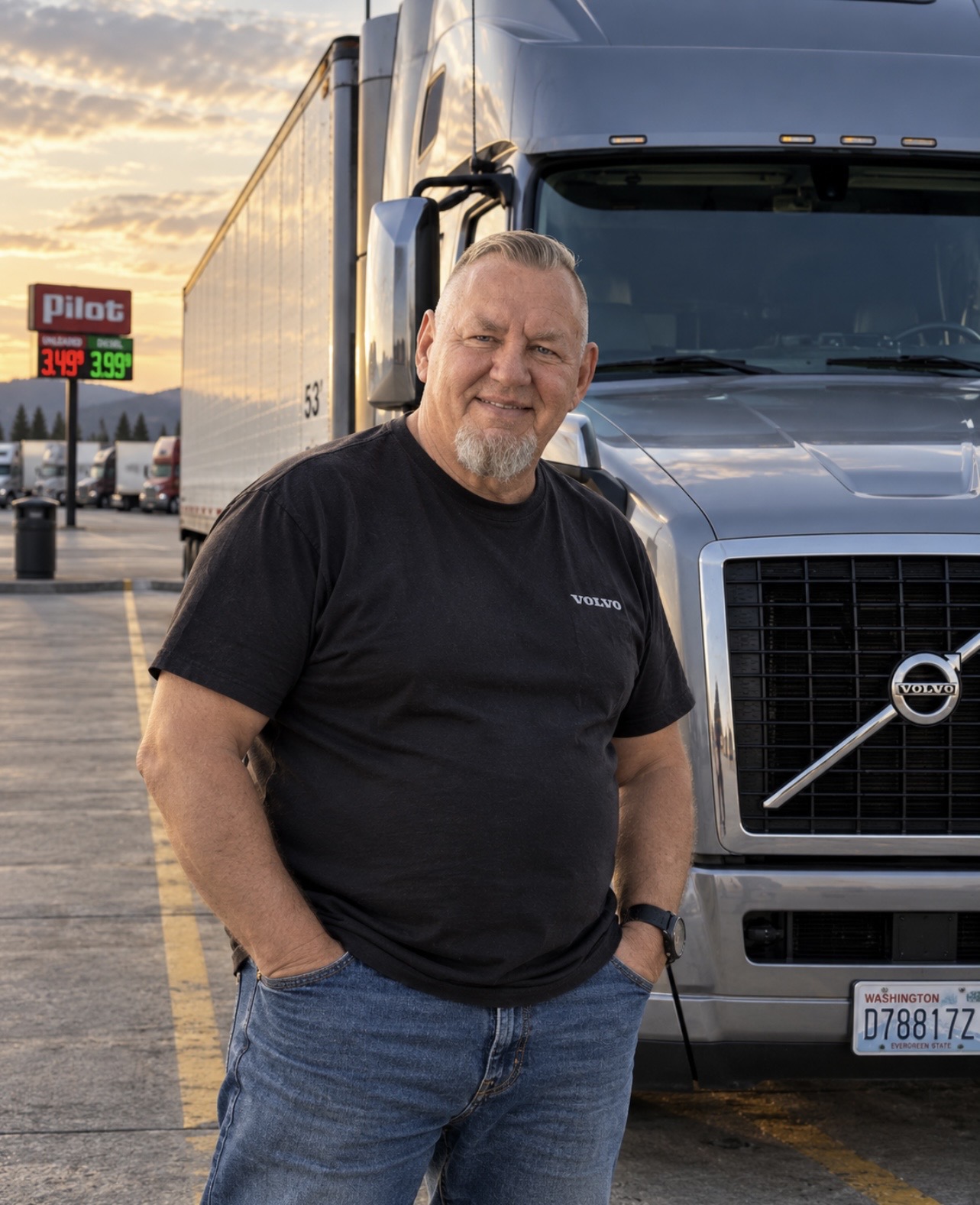 RJV Labs founder Georgiy Yefremov beside his truck